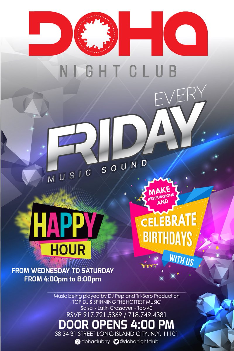 DohaNightClub's tweet photo. Come join us tonight  @ 10 pm. Music by DJ @Pepspolo2023 #NewMusicFriday #astoria #NewYorkCity @DJBigIve @longislandcity @NYNightlife https://t.co/H531oF7Off