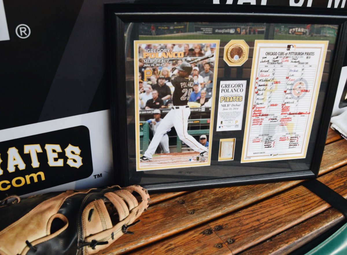 Pirates's tweet photo. RETWEET THIS now for a chance to win a framed keepsake from Gregory Polanco's 2014 debut!
#FanAppreciationWeekend https://t.co/wBwnvlWtJP