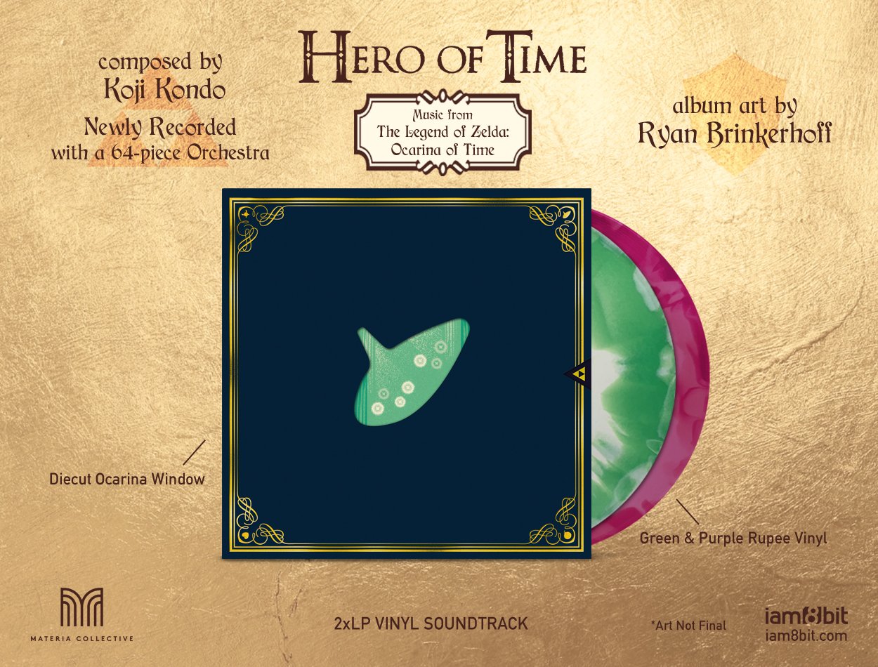 iam8bit  Hero of Time 2xLP Vinyl Soundtrack (Music from The Legend of Zelda:  Ocarina of Time) - iam8bit