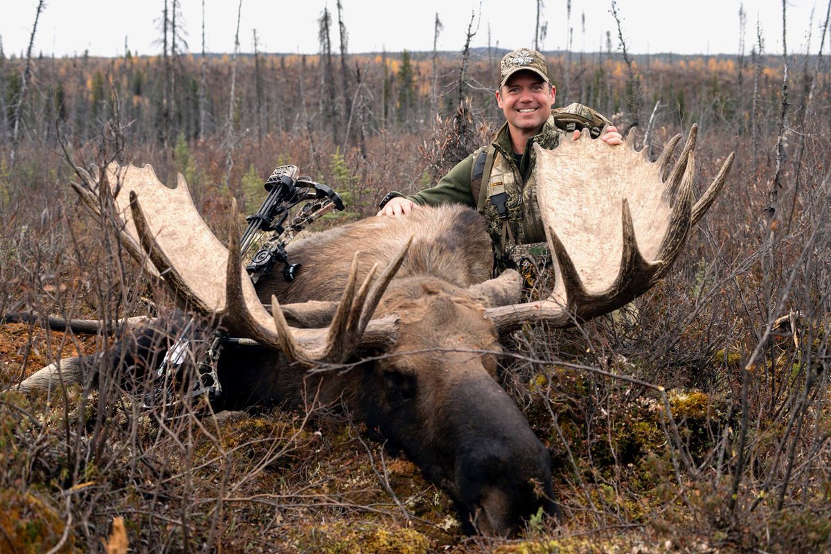 GreggRitz's tweet photo. Majestic! 61"at 30 yards with #MathewsHalon. @Mathews_Archery @blackeaglearrow @garminfishhunt @Realtree #RealtreePro #BuiltForTheWild https://t.co/jFFL8wkIhD