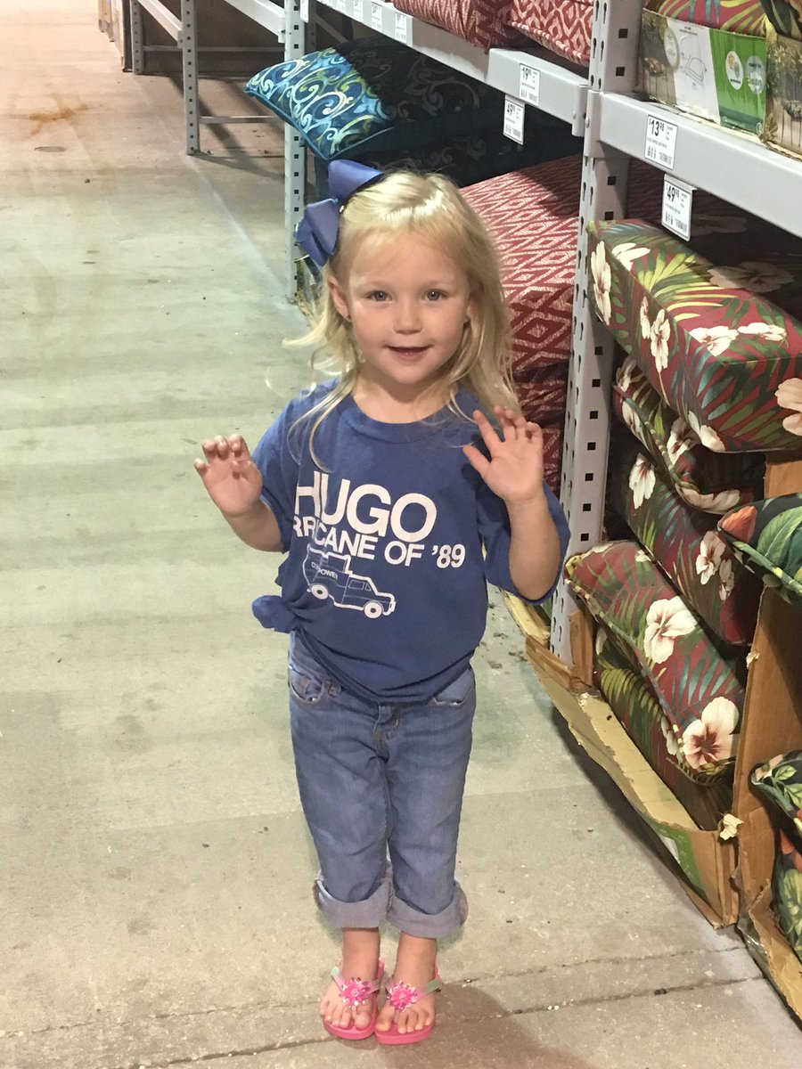 corriher_amanda's tweet photo. #Hugo25
My daughter sporting my Hurricane Hugo shirt- https://t.co/Cf7eeTr3jZ