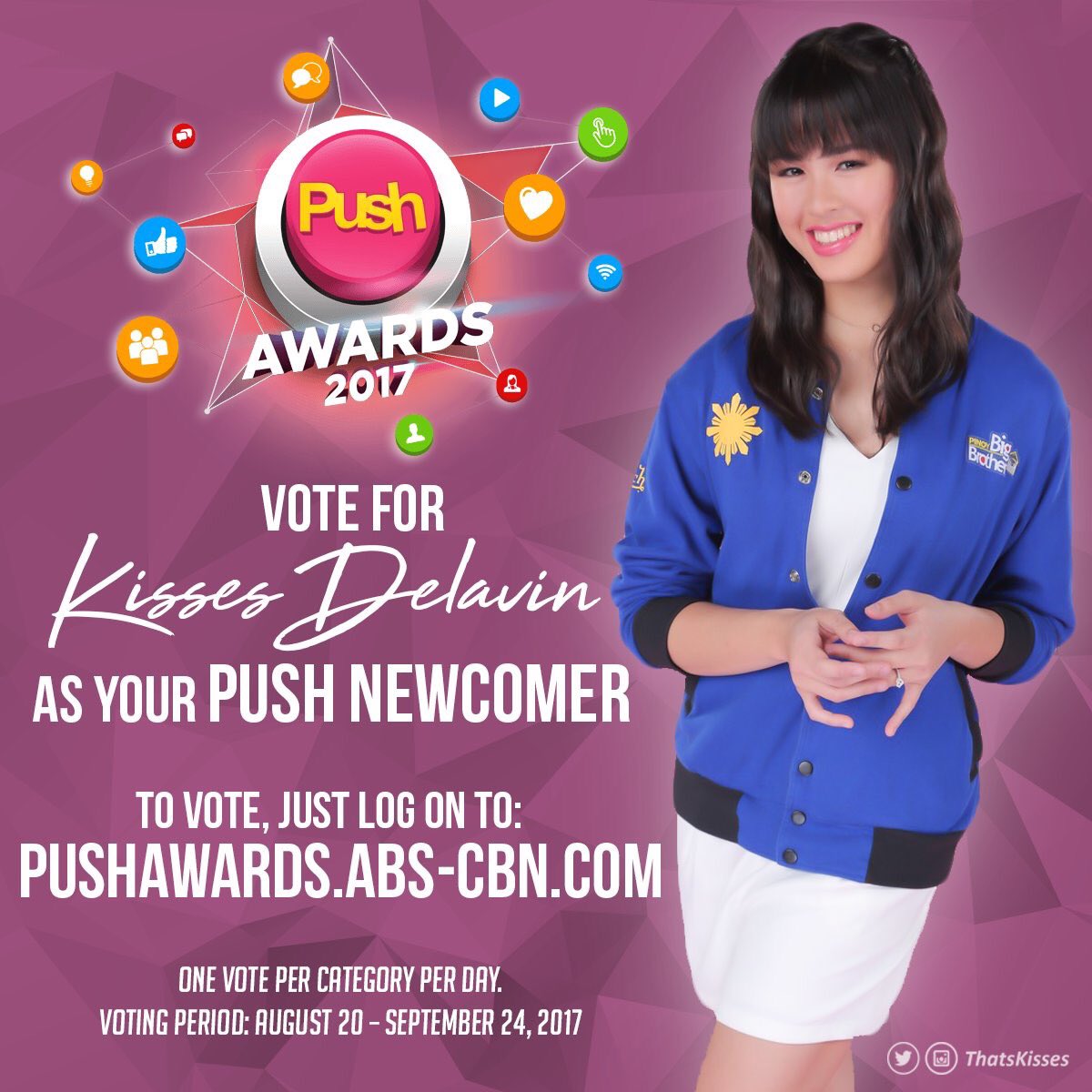 KissesIntL's tweet photo. Ipaglaban din po si Kisses sa Push Newcomer Award. Voting is only until tomorrow, thank you Kissables! :) 

IPAGLABAN MO KISSES https://t.co/b5AX0dT5mB