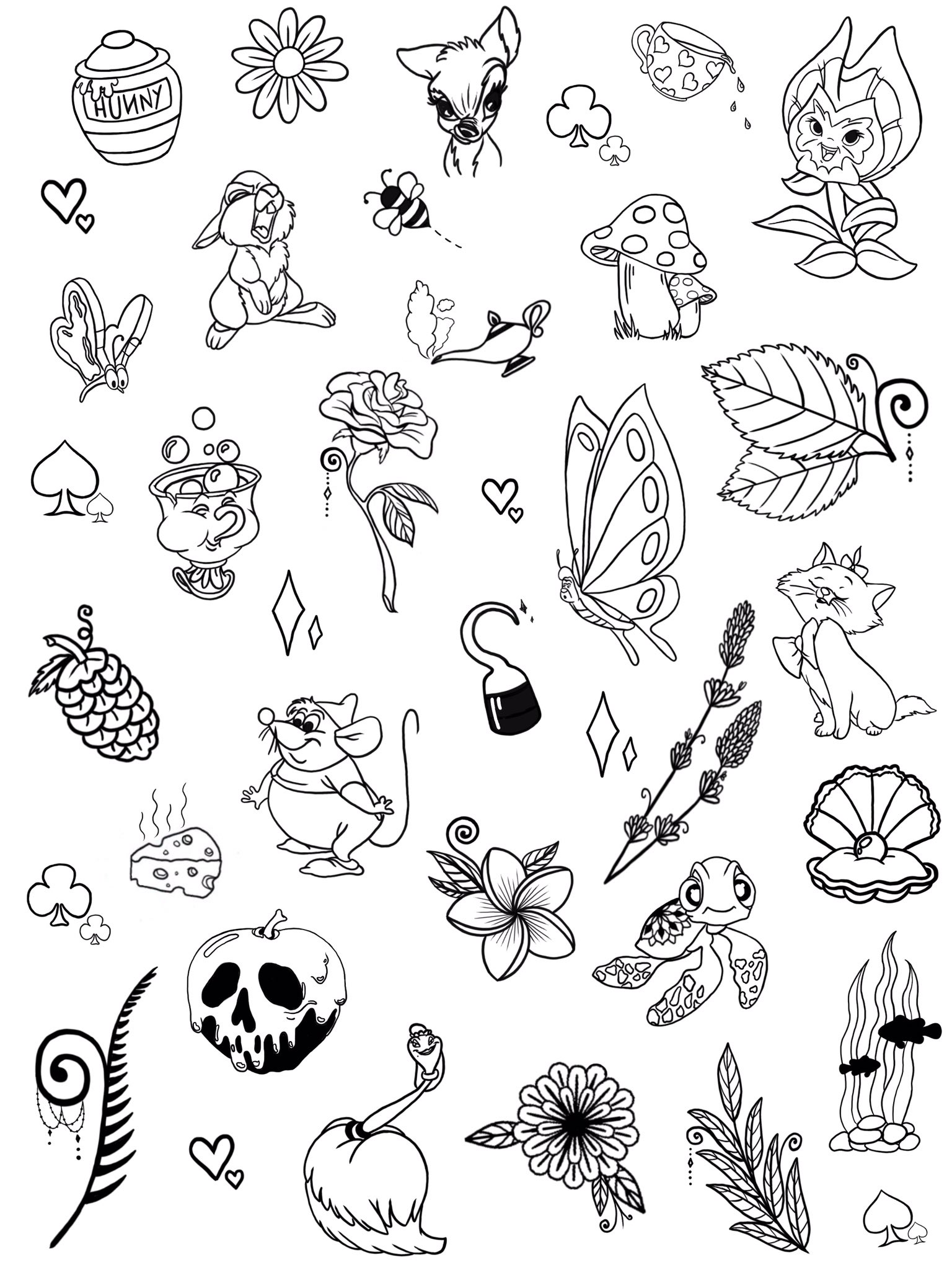 Free Printable Tattoo Flash Sheets