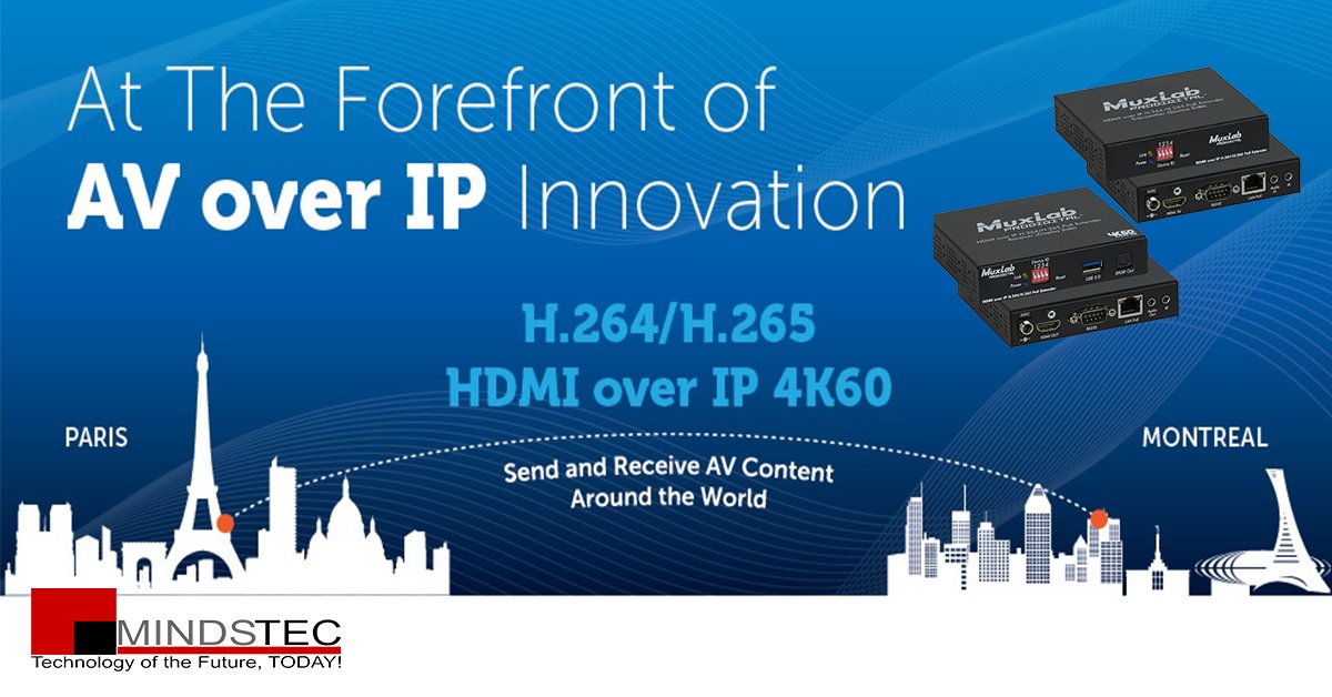 Mindstec's tweet photo. Sending &amp; receiving #signals without distance limitations by @MuxLabInc HDMI over IP H.264/H.265 PoE Extender. https://t.co/Xs6Cj1L0Ij https://t.co/nhgyxbj85O