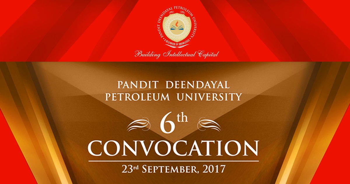 slspdpu's tweet photo. Watch live webcast of the 6th Convocation, PDPU on 23rd September, 2017 from 5.00 PM onwards on https://t.co/j0G6lyRQgV https://t.co/pPKTke50ZH