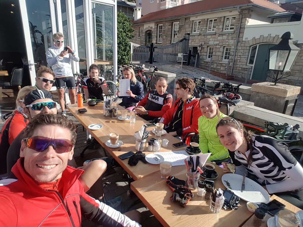 EmbarkTri's tweet photo. Our #boot2boot ride from @BootleggerCC in Bakoven to Kalk bay! (And back, urrghh) https://t.co/as7Quh5KkK