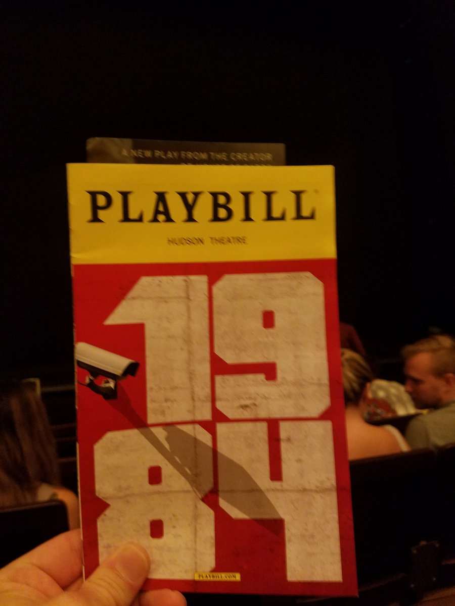NYCTrung's tweet photo. Just saw @revisedtruth (aka 1984) tonight with @psyberhenry So intense! We actually heard someone retching in the balcony! #revisedtruth https://t.co/GmC6p7uK16