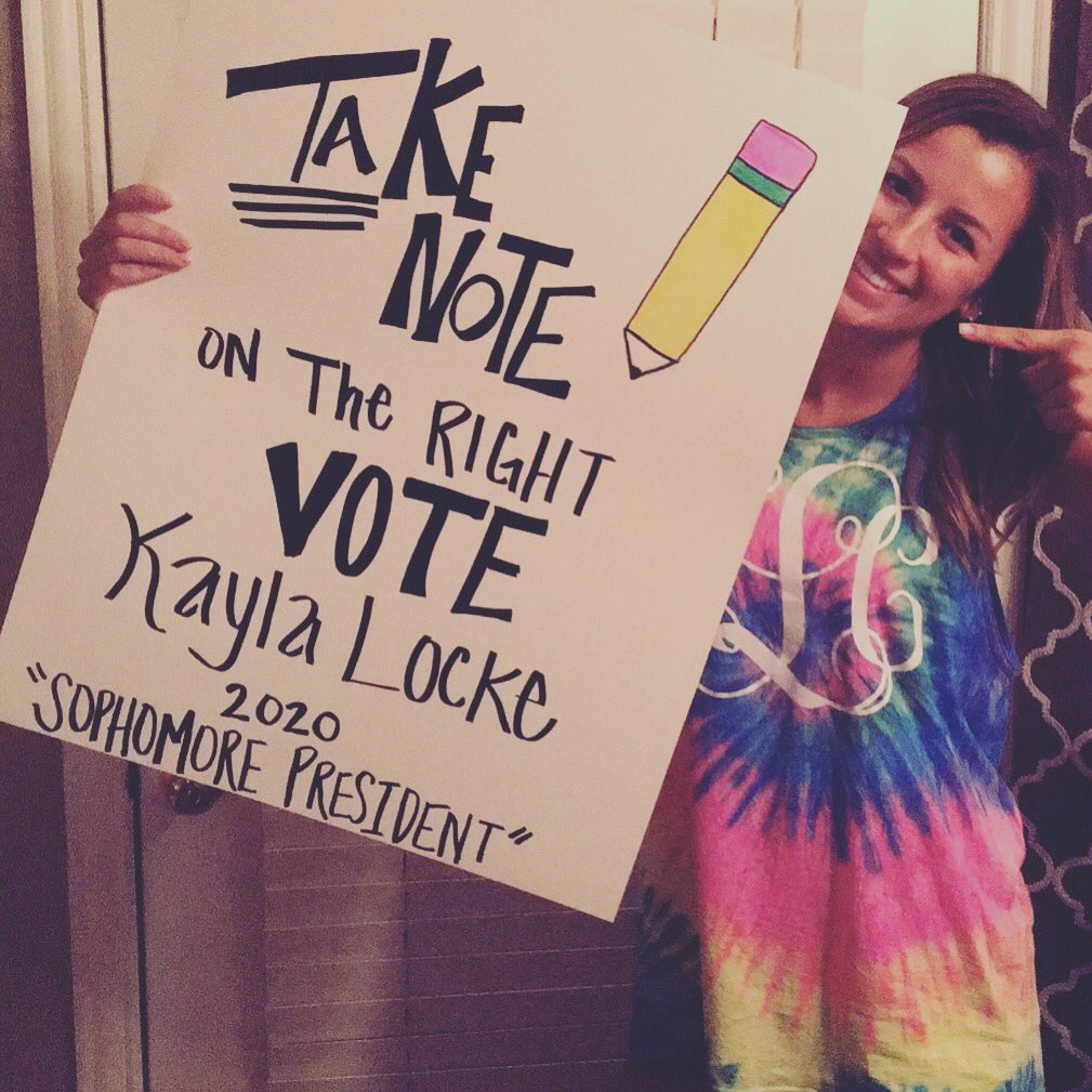 VOTE @kaylalockeee FOR Sophomore Class President 2020