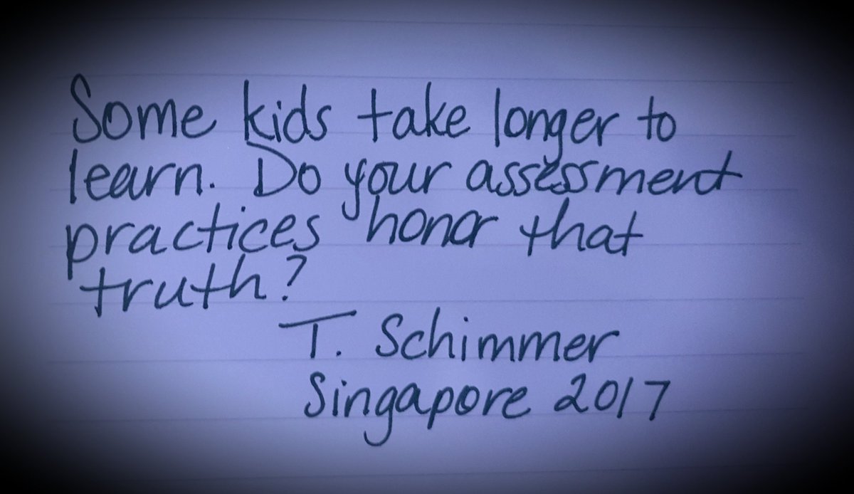 GlobalStacy's tweet image. Some kids take longer to learn. Do your assessment practices honor that truth? #atassess @ICSAddis #icssst
