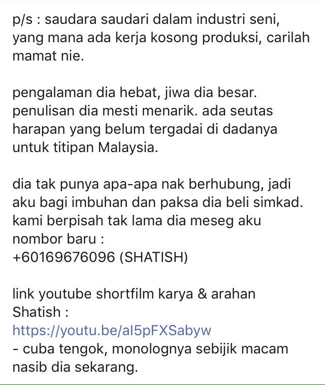 تويتر Kotak على تويتر Anak Muda Berbakat Dan Berjiwa Besar Kongsikan Dan Rt Siapa Tahu Beliau Mampu Mengubah Kualiti Filem Malaysia Satu Hari Nanti Https T Co Enykduihqo