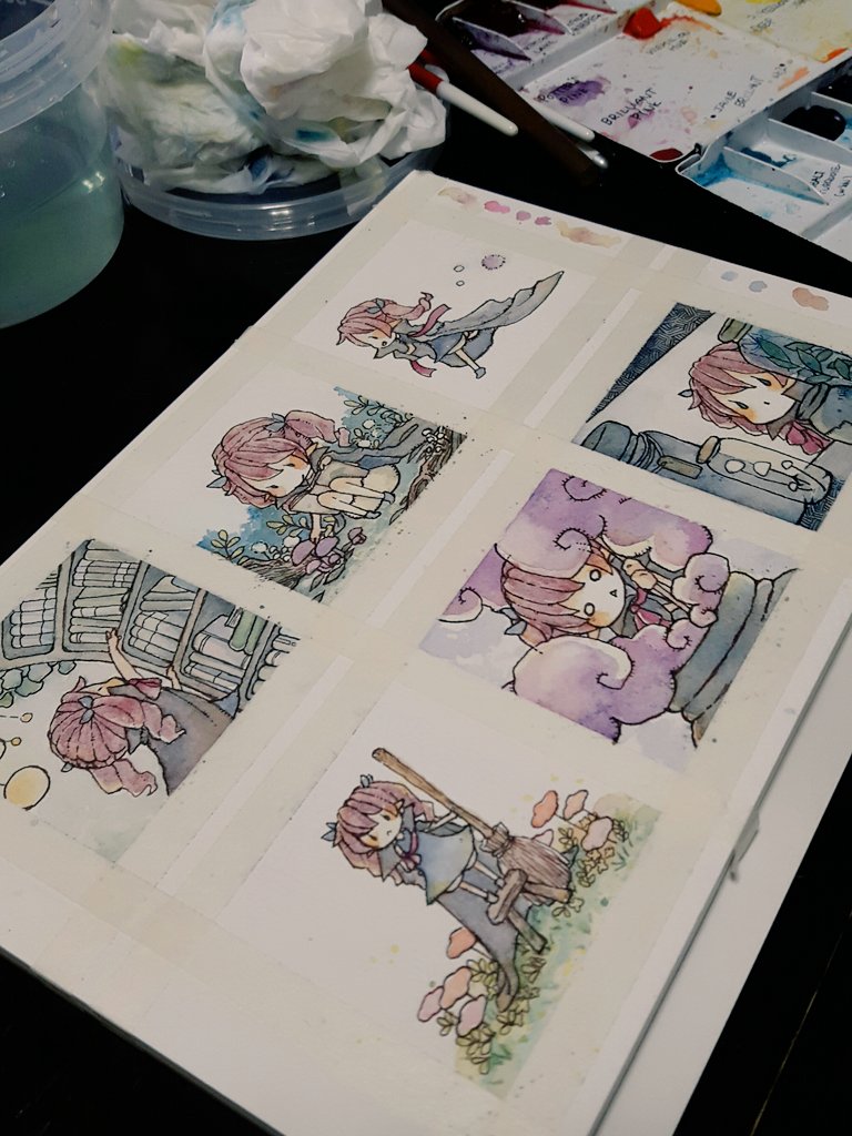 HAL10WEEN's tweet photo. 結局ピンク髪にしたー

おばあさまの部屋で古いマントを見つけた、ちいさな魔女ちゃん。 

魔女展に出しますッ

#pico展 #魔女展 https://t.co/RCbZ8BatHL