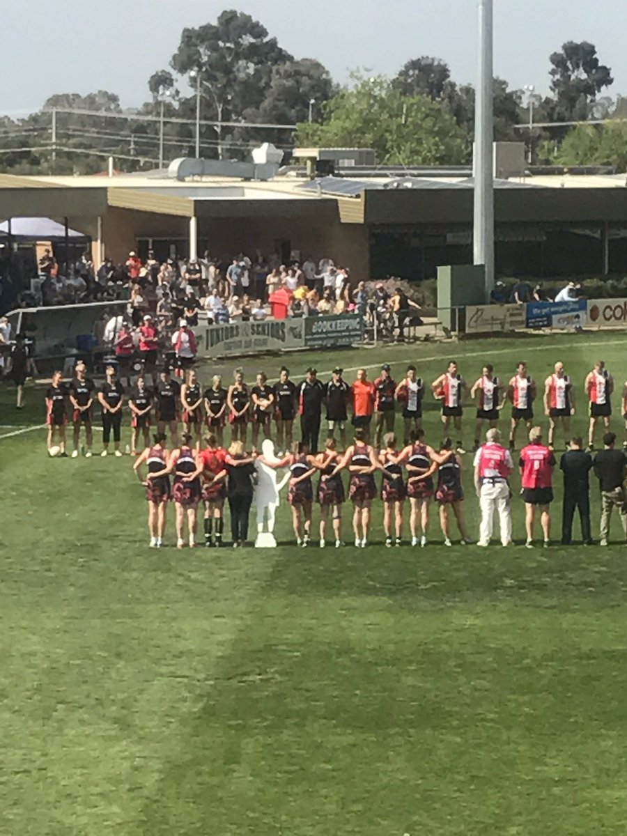 Inspring stuff from the <a href="/tallyfnc/">Tally FNC</a> A-grade girls. Brought a cardboard cut out of an ill teammate onto the ground for the anthem