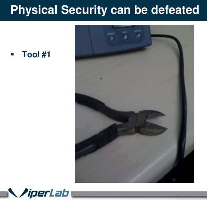 yunniscan's tweet image. "Physical security can be defeated"... 😂 #sans #viperlab #pentest #voip files.sans.org/summit/pentest…