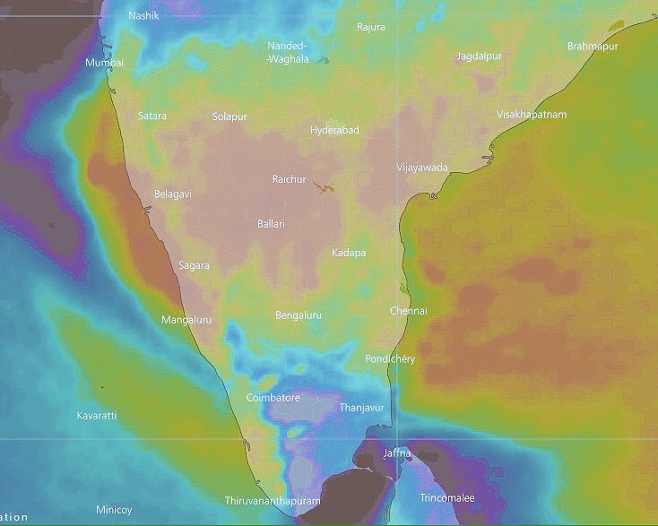 WeatherXwf's tweet photo. Rainfall activity to increase in Andhra, Telangana, S Maharashtra, Karnataka in next by October 3. Light showers in Chennai in next 2-3 days https://t.co/K2LNIMTaE0