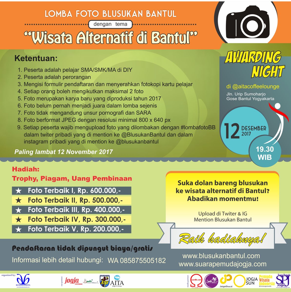 BantulEvent's tweet photo. Lomba 🎬https://t.co/cWULDCspJ6  📷https://t.co/3LFsm86cLP  📝https://t.co/mTCqZQen3j  (https://t.co/dw1FPbXtEr ) l https://t.co/sYOx1tH98p