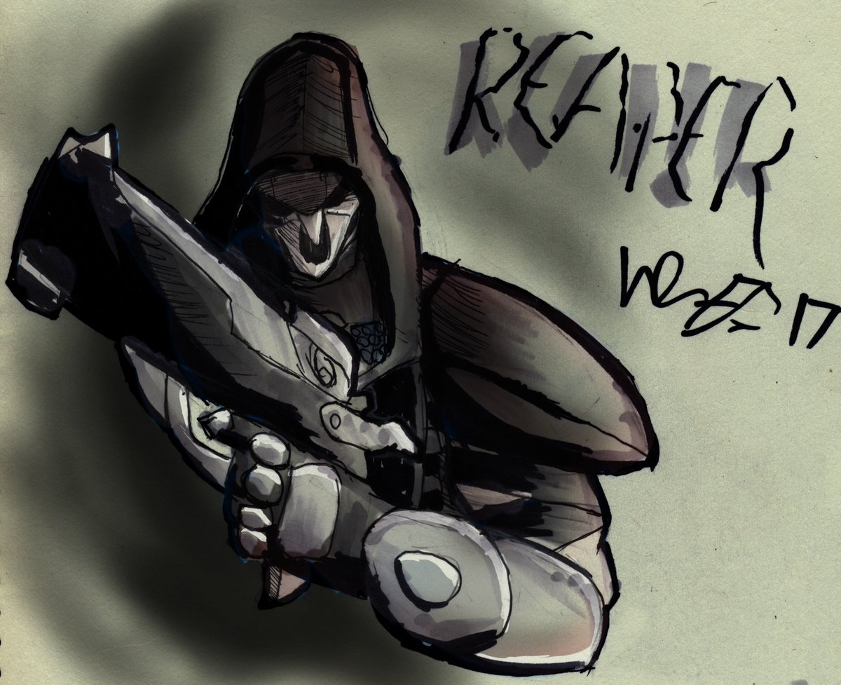 comicbookguy209's tweet photo. Coloured my reaper pic! free weekend has been AWESOME so far! @PlayOverwatch #overwatchfanart #overwatch #overwatchfreeweekend https://t.co/hykTpdni5A