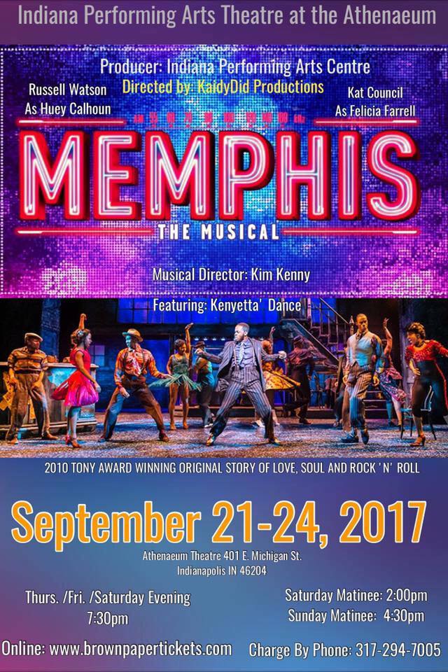 ipacindy's tweet photo. #MemphisLivesinMe &amp; it will in you too. See it today at 2pm or tonight at 7:30pm @AtTheA. 
Tix: https://t.co/A8oez6SlPh or
(317) 294-7005 https://t.co/PBhyEvS8D3
