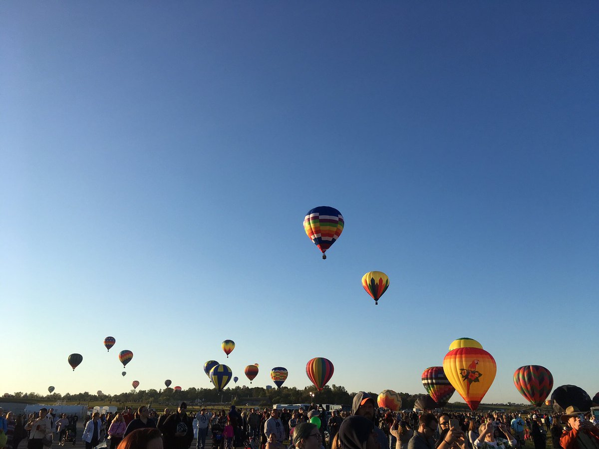 Might be the best weather ever for Adirondack Hot Air Balloon Festival. Amazing turn out at Warren County Airport.