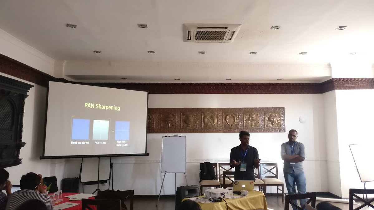 bharatahs's tweet image. 🛰️ @Jothirnadh introduces basics of Remote Sensing and briefs about different color bands at #sotmasia2017 #mapvisualisation workshop