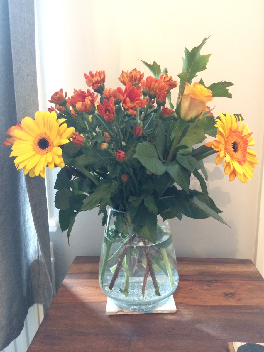 Feeling very lucky to have received such lovely flowers from the Customer Services team <a href="/surreylib/">University of Surrey Library - inactive account</a> yesterday #maternityleave