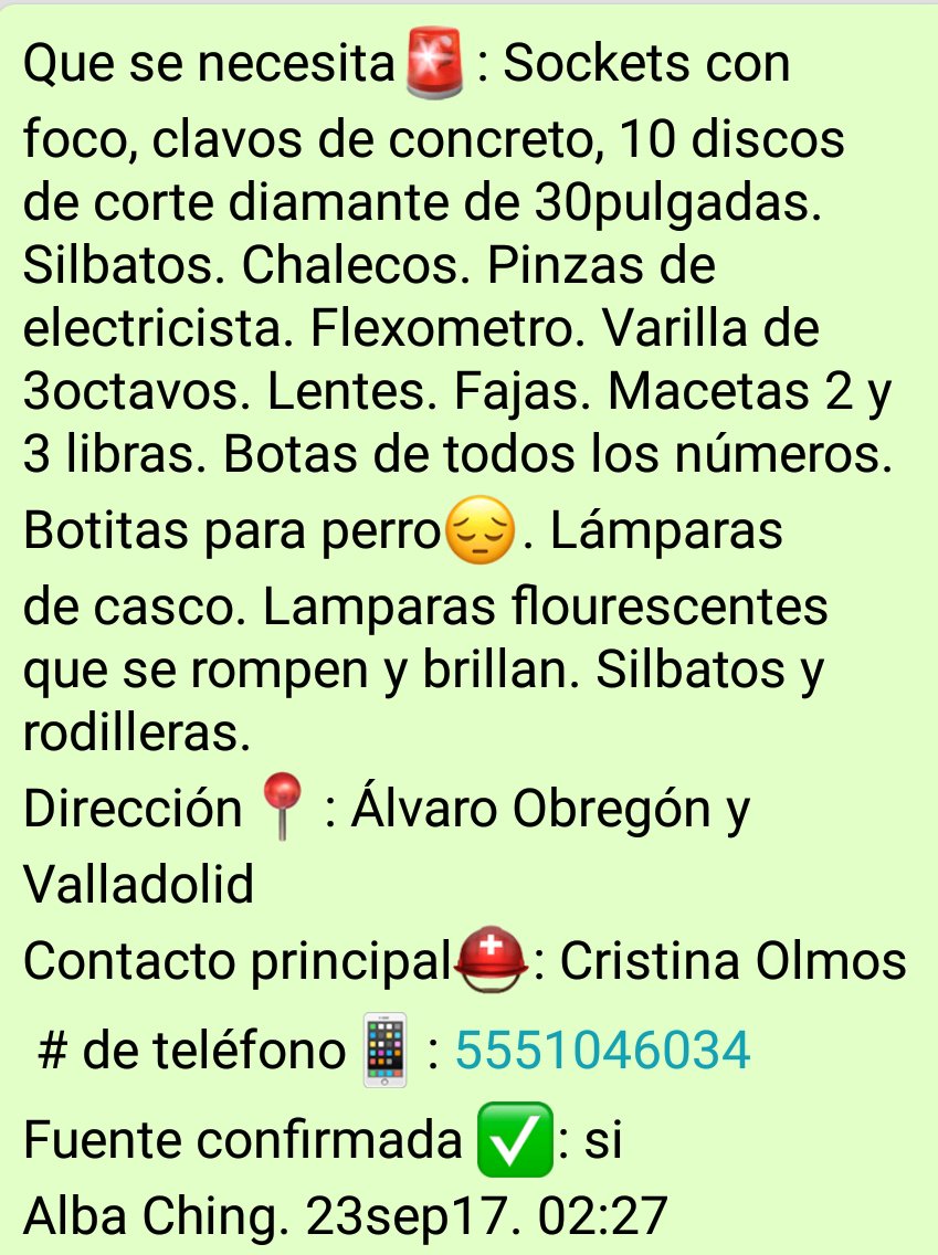 albaching's tweet image. #InfoReal #SeNecesitaAyudaEn #SeNecesita #romanorte #AlvaroObregon286