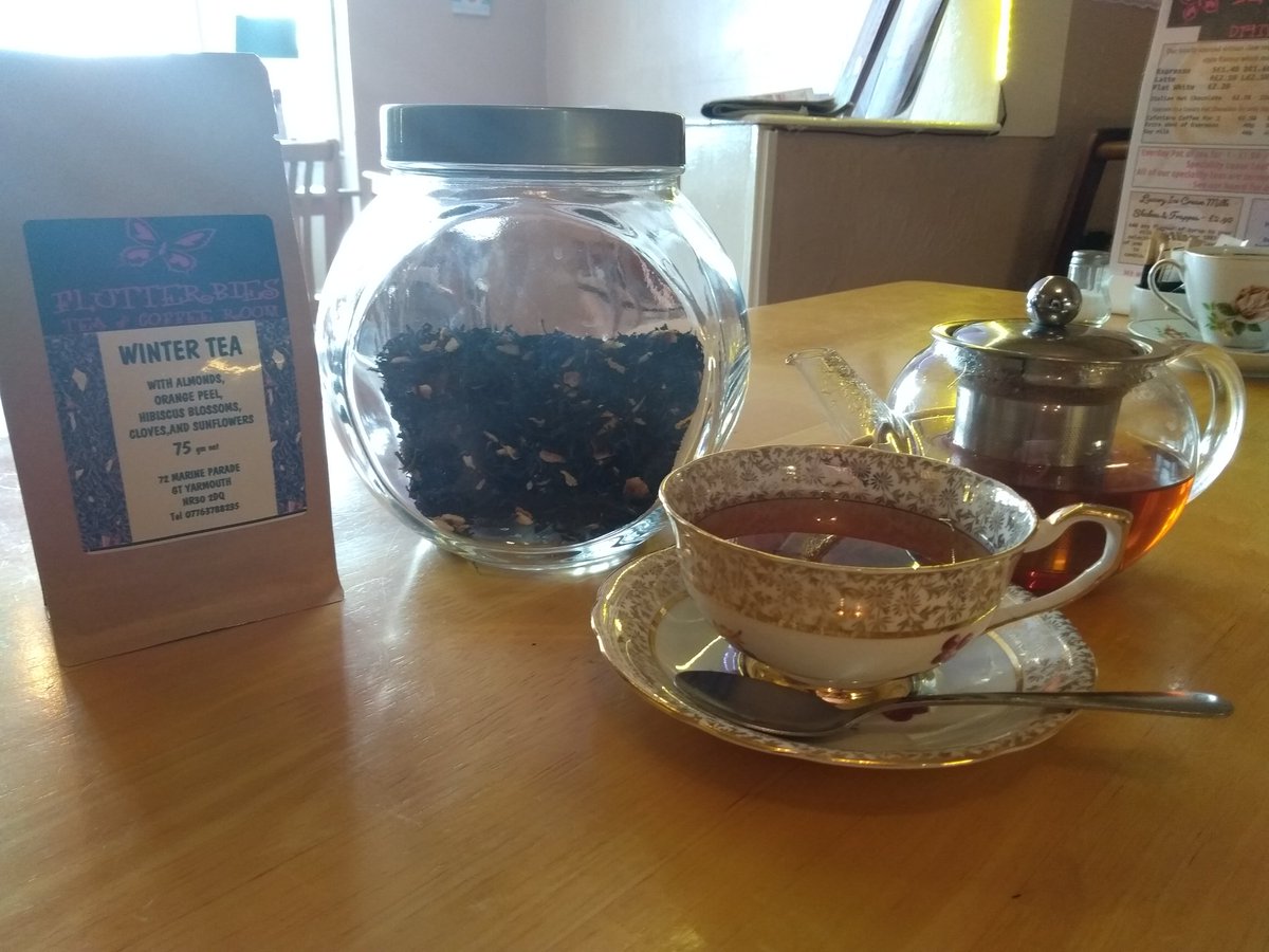flutterbiesgy's tweet image. New Speciality teas in!! Winter Tea and Rooibos Tea to have in or purchase a bag to take home 😀