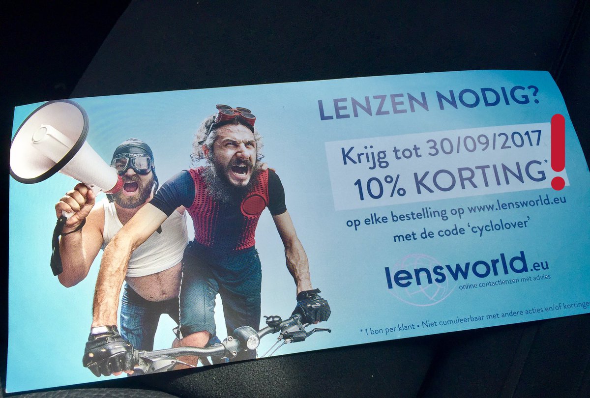 LensworldKuota's tweet photo. 10% korting tot 30/09 ! Gebruik de code : cyclolover https://t.co/KGOn1dhitD #Lensworld 👁 https://t.co/DY67Z3LUA3