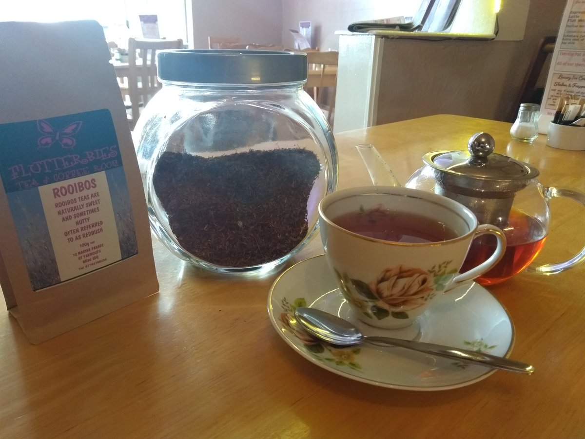 flutterbiesgy's tweet image. New Speciality teas in!! Winter Tea and Rooibos Tea to have in or purchase a bag to take home 😀