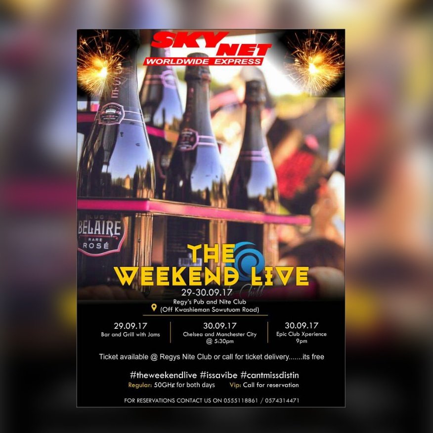 Je_suis_Banner1's tweet photo. We 6 days out
The biggest club rave
#theweekendlive
29.09.17 and 30.09.17
Call 0555118861 and 0574314471
For advance ticket delivery.
🔥🔥💯💯🔥💯 https://t.co/lHLFMu5fUm