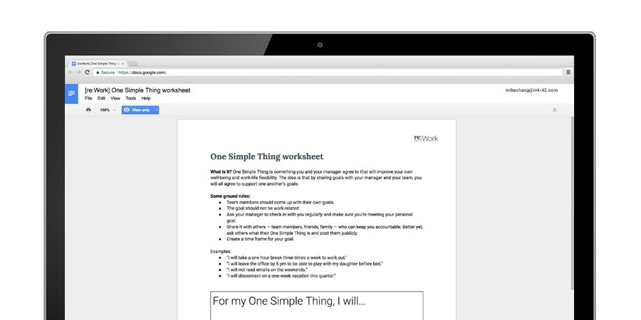 GoogleWorkspace's tweet photo. This "One Simple Thing"—along with other tools &amp; resources—puts Google's insights to work for managers → https://t.co/6A0QUbBpcw https://t.co/LLoPdTCoU6
