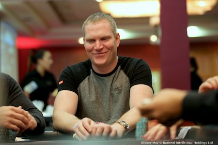 PokerStarsBlog's tweet photo. Mick "@BIGMICKG1" Graydon giving good value for the sweat at #PSFDublin. https://t.co/8ILee9fzrC https://t.co/EYpZEkj8AF