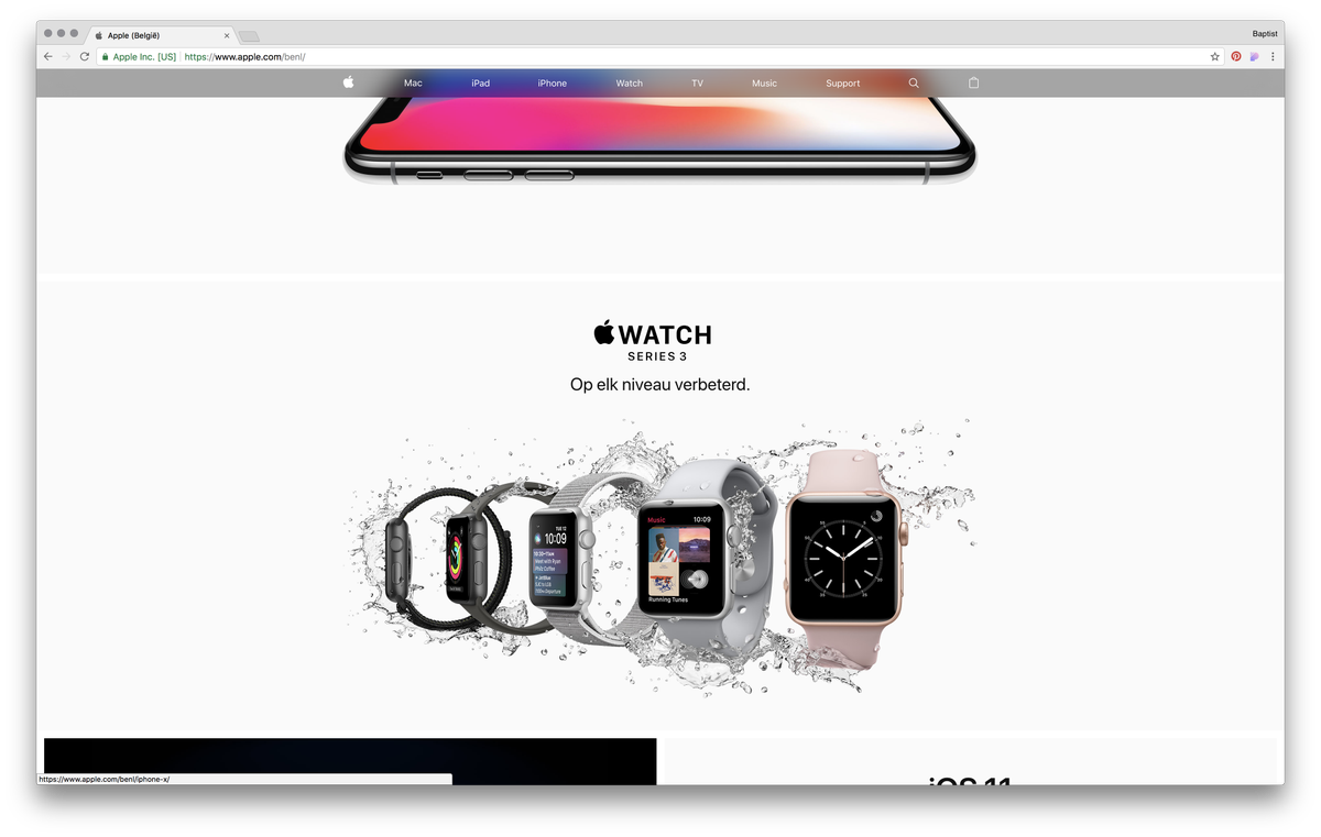 BStandaert's tweet photo. @tim_cook there is a bug present on the https://t.co/vgO5ZB6VfS site when viewing on Google Chrome, here's the fix. https://t.co/11dIpu8onw