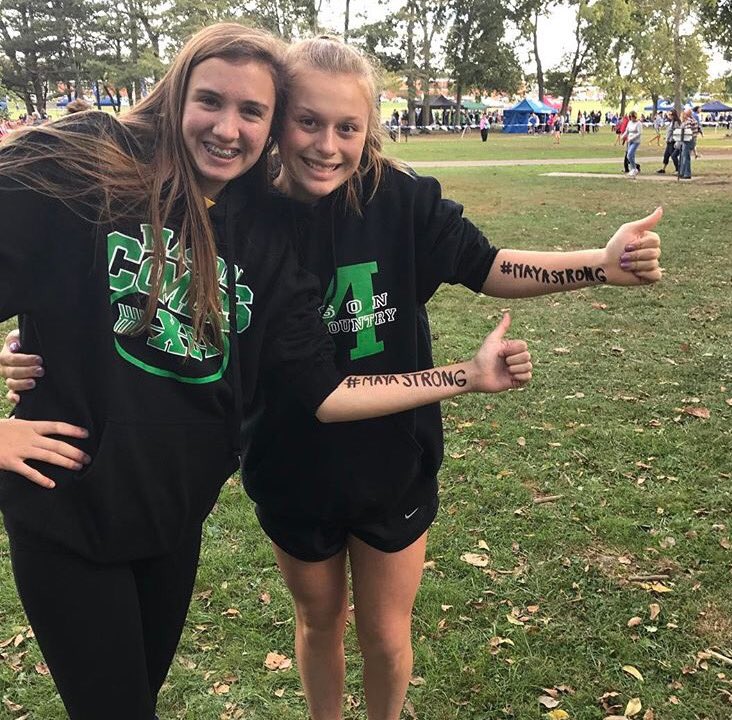 MHSGirlsXC2017's tweet photo. together we are #mayastrong 💙🎗💙 https://t.co/I5zl9ejpyn