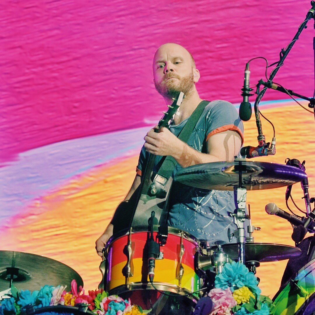 Coldplaying on X: Will Champion and Jonny Buckland with a fan in Curitiba  🇧🇷