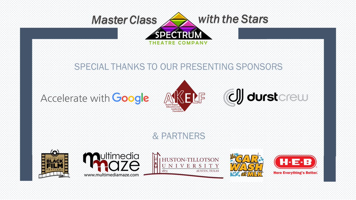 Spectrum recognizes our community partners who made the Master Class with the Stars program launch possible. youtu.be/PLRlyKhYK68