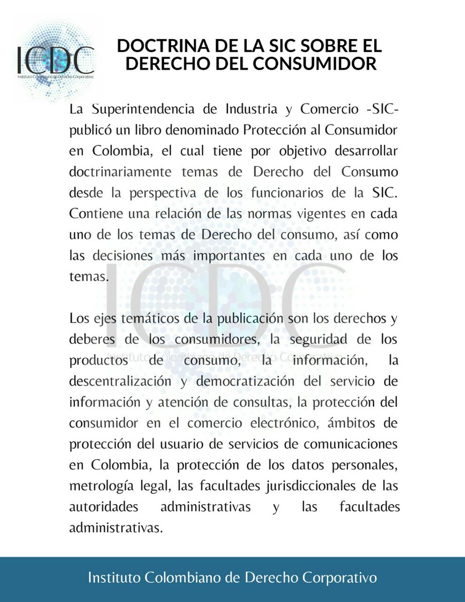 ICDC_OFICIAL's tweet photo. Doctrina de la @sicsuper sobre el derecho del consumidor #ICDC  https://t.co/muwHyOhx2S https://t.co/t6RI8bHYkm