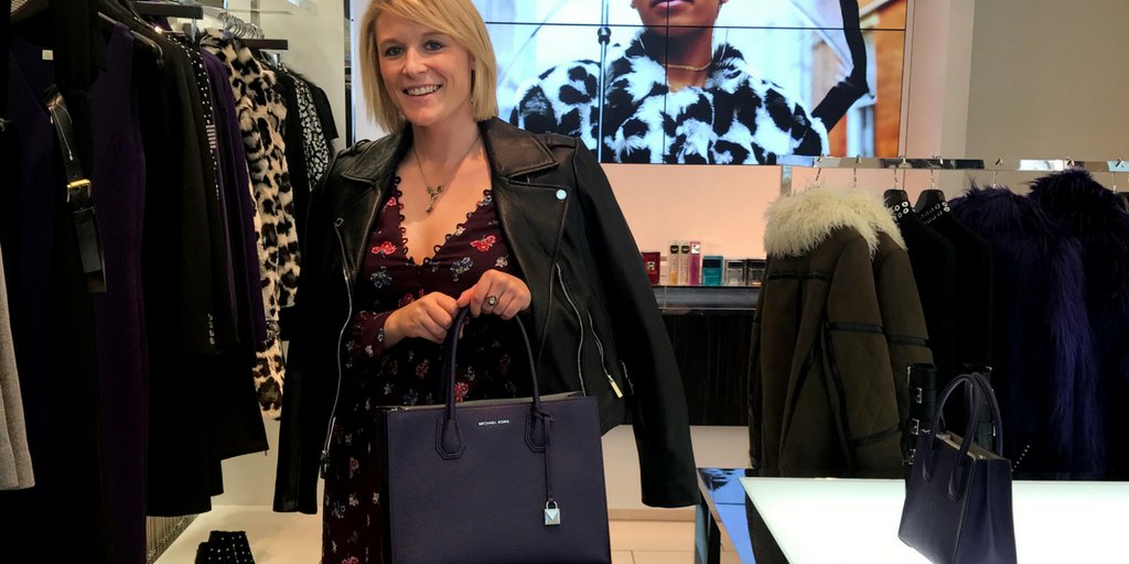 WestfieldSFC's tweet image. We are obsessed with all the purple in the @MichaelKors fall line. Everything is a need! │@MichaelKors  is located on level 1.