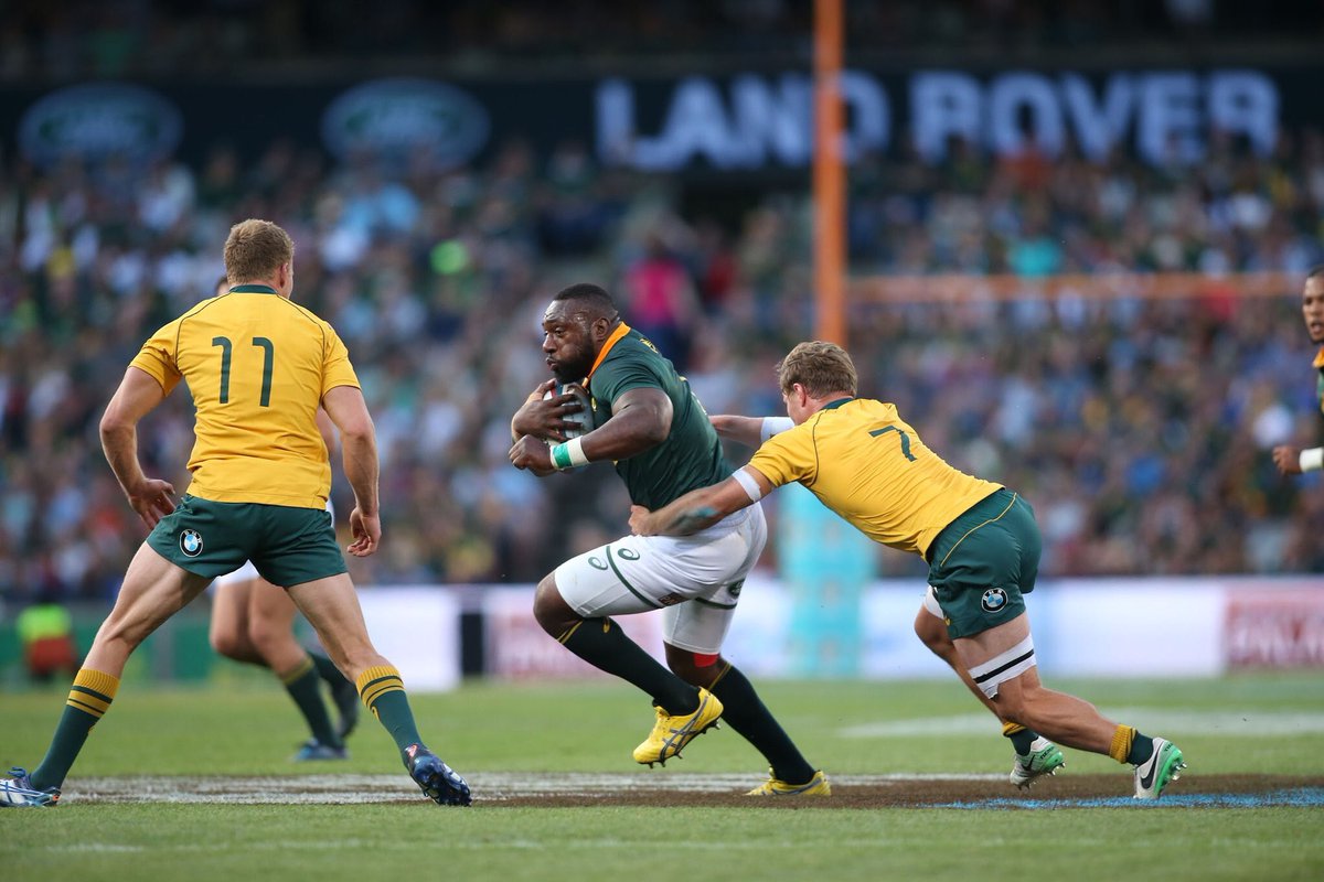 ASICS_ZA's tweet photo. All-square between the Springboks and the Wallabies for the second time this season... 📷 @Springboks #BoksInASICS https://t.co/e5TthEMkcL