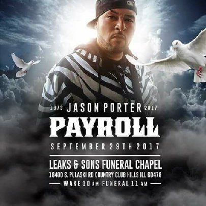 TheRealDane1's tweet photo. #Rip fam rest bro 😓#JasonPorter @OfficiaIKanye #jayz @djphonz @cap1 @memphisbleek #Godbless #NeverChangeOriginator aka PAYROLL👑 #chicity https://t.co/yJlHzPdR3J