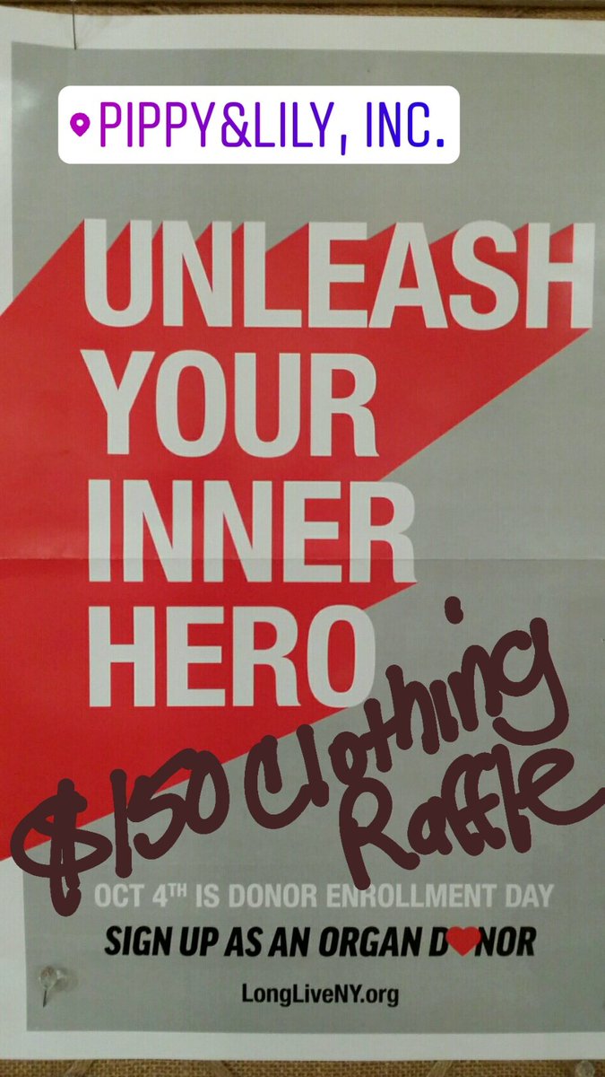 Raise awareness and donate to save a life! #liveonny #donorday2017 #pippyandlily #clothingraffle