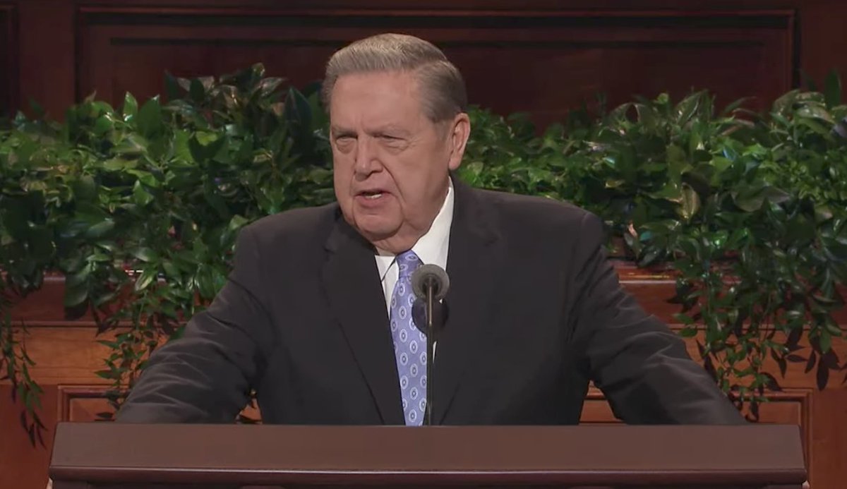 ldsconf's tweet photo. “Have you noticed that every now and then a passage will appear that reminds us we are falling a little short?” #ElderHolland | #LDSConf https://t.co/0ffC0s9s1i