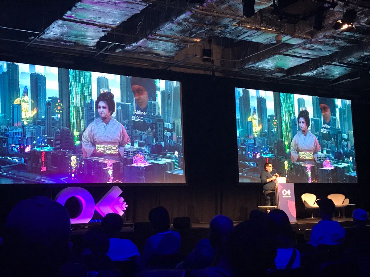 AdobeUK's tweet photo. Fascinating work by @territorystudio - 'Treading between creating a movie for now and a Japanese animation from the past' #OFFFLondon https://t.co/zbQAMEM6l0