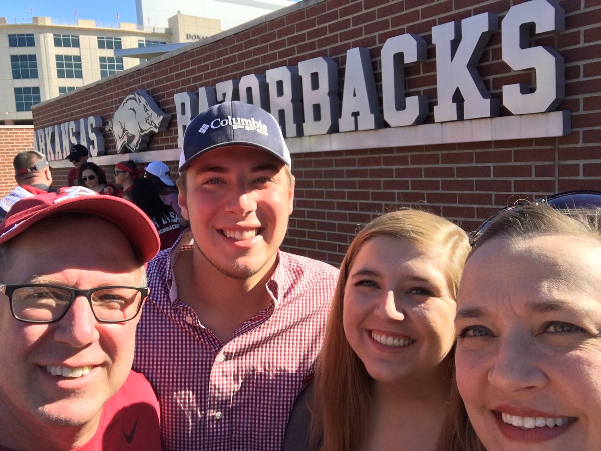 Parents weekend fun with Andrew at the University of Arkansas!