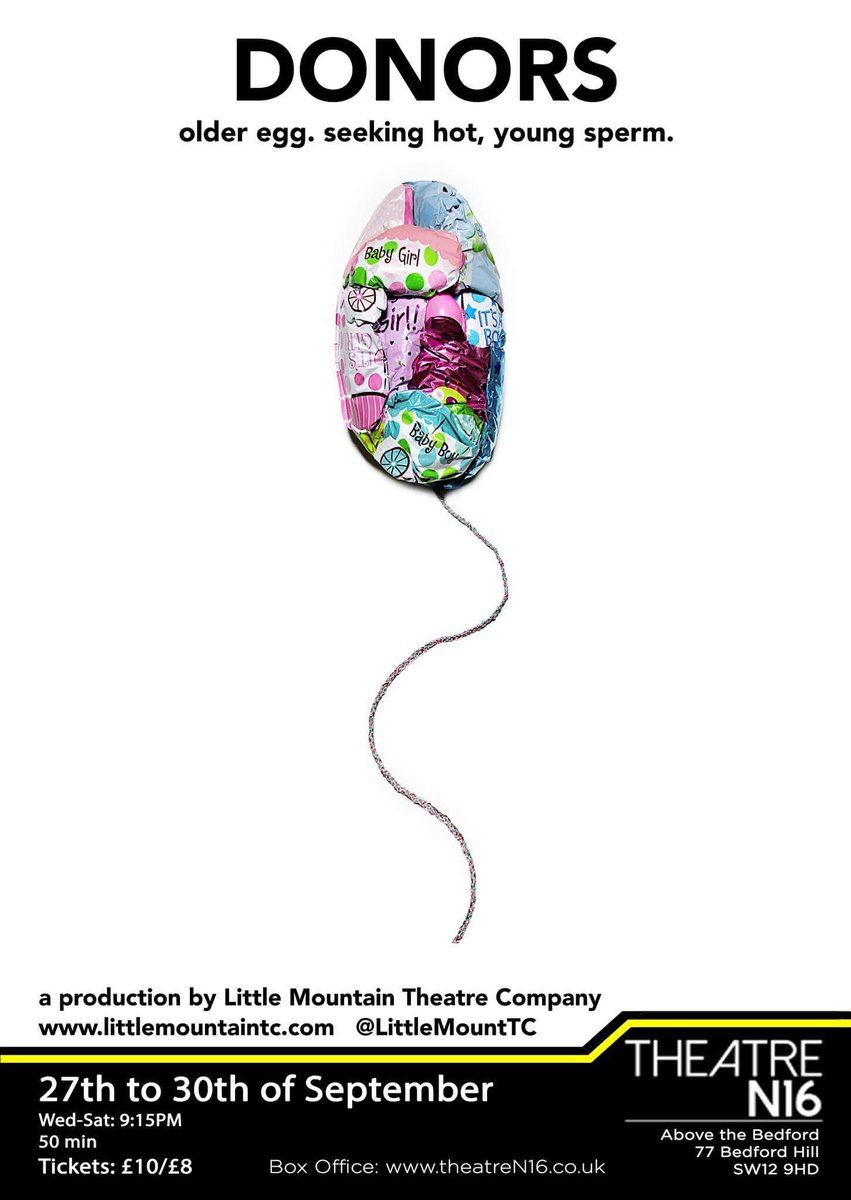 MLloyd_Jones's tweet image. On route to the final show of #Donors! Please come if you can! Tonight 9:15, @TheatreN16 @Doctor_Drama @martapequeno @LittleMountTC