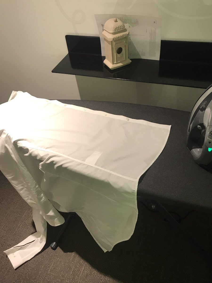 Stefansig's tweet photo. Quality service at the W Amsterdam (not). Didn't show up and press my shirt as promised so here I am Ironing. #wamsterdamhotel https://t.co/78lMY3gYsh