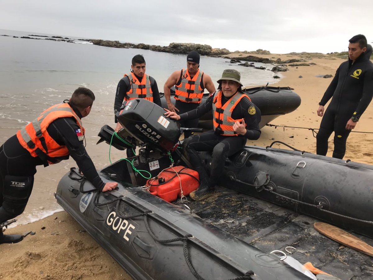 GOPE en Reinstrucción de patrón de botes de goma en operaciones subacuáticas