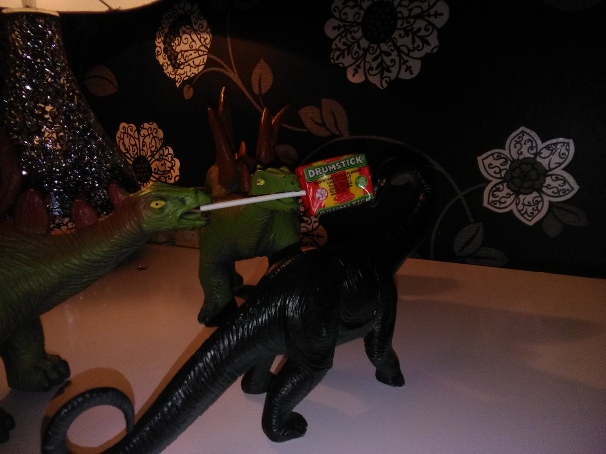 @SwizzelsMatlow  even dinosaurs love eating drumstick #drumstickbucketlist