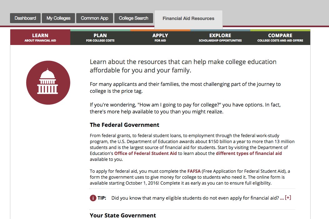 CommonApp's tweet photo. Tomorrow is Oct. 1 - Get to know your #finaid options, including #FAFSA which is available tomorrow! https://t.co/v9xx7NRdNB #CommonApp https://t.co/BEWkcVDv0n