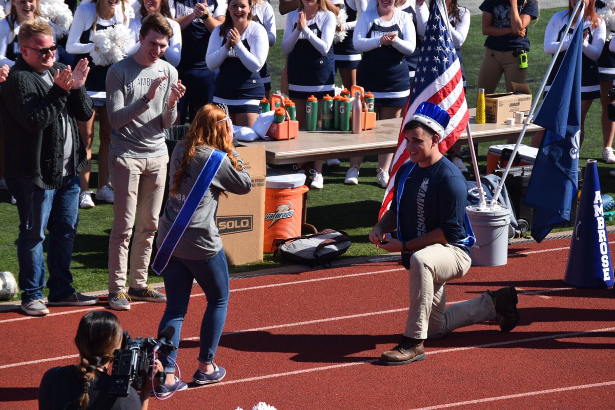 Homecoming queen and king were announced. AJ and Sarah are now engaged!