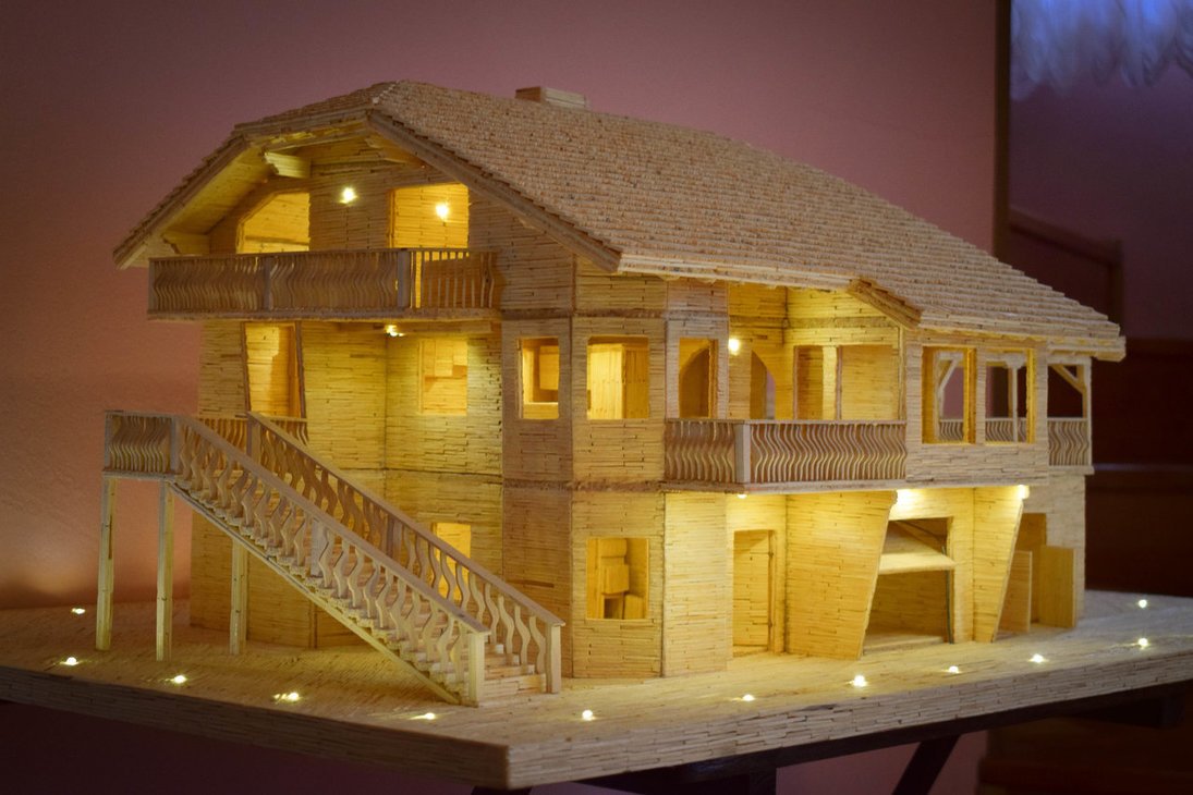 DeviantArt's tweet photo. A house built from 60,000 matches over the course of two years is a breathtaking sight. https://t.co/LUxx9rwsKf https://t.co/P2fdgVueH3